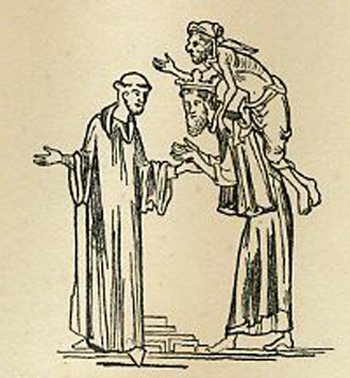 St. Edward carying a beggar